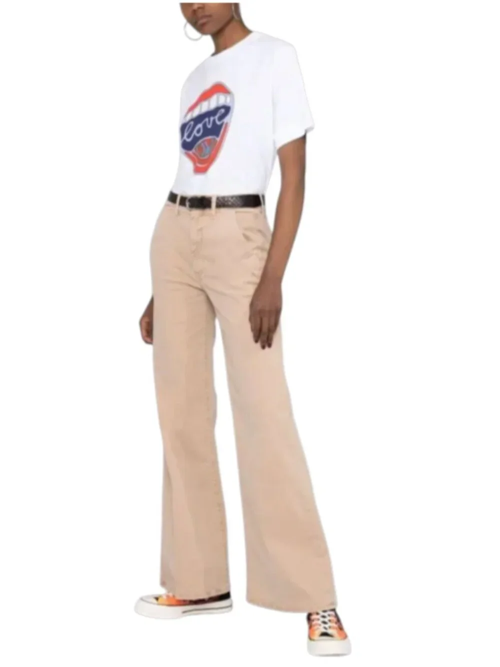 Mother the Roller Prep Pants Womens 28 Khaki Tan Killing Time High Rise Wide Leg